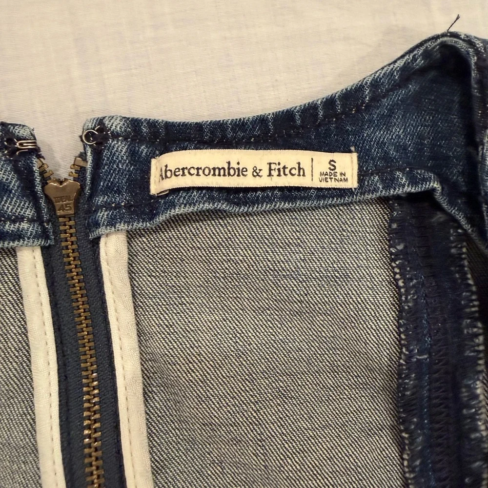 Abercrombie & Fitch Dark Blue Denim Mini Dress - Picture 3 of 4